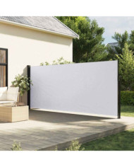 Auvent latéral rétractable blanc 160x600 cm | Mobilier & Déco