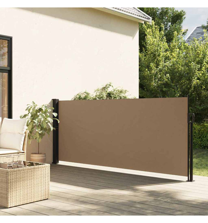 Auvent latéral rétractable taupe 100x300 cm | Mobilier & Déco