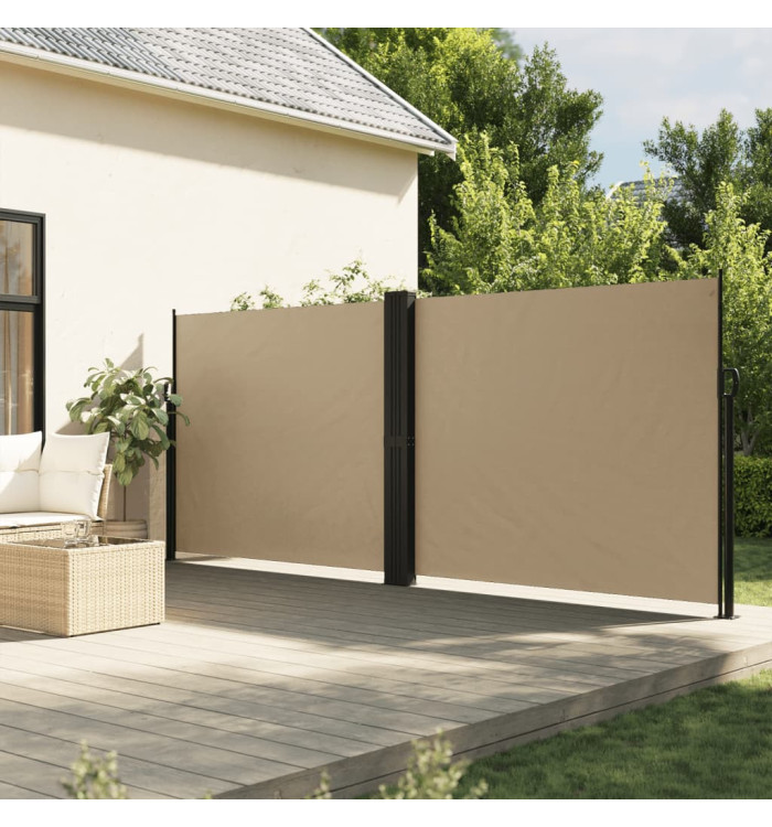 Auvent latéral rétractable beige 180x1000 cm | Mobilier & Déco