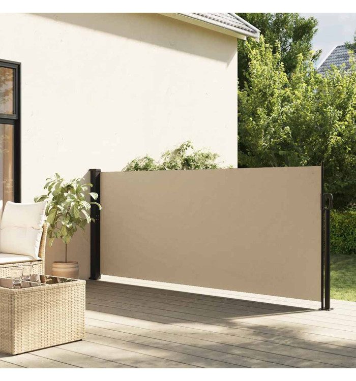 Auvent latéral rétractable beige 100x500 cm | Mobilier & Déco