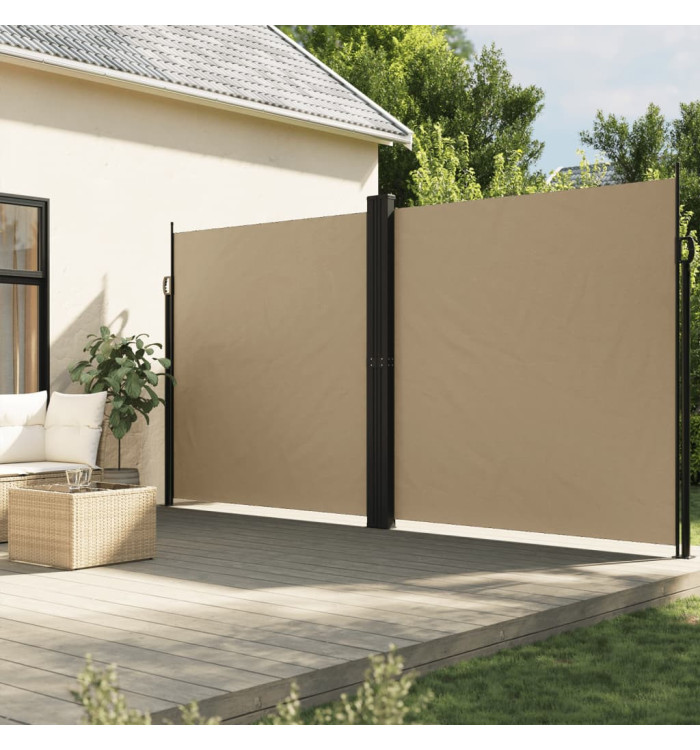 Auvent latéral rétractable beige 200x600 cm | Mobilier & Déco