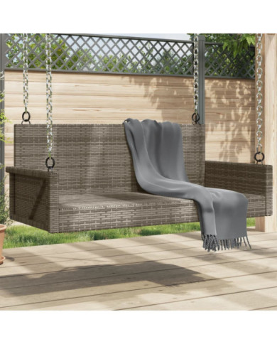Balancelle gris 119x56x48 cm résine tressée | Mobilier & Déco