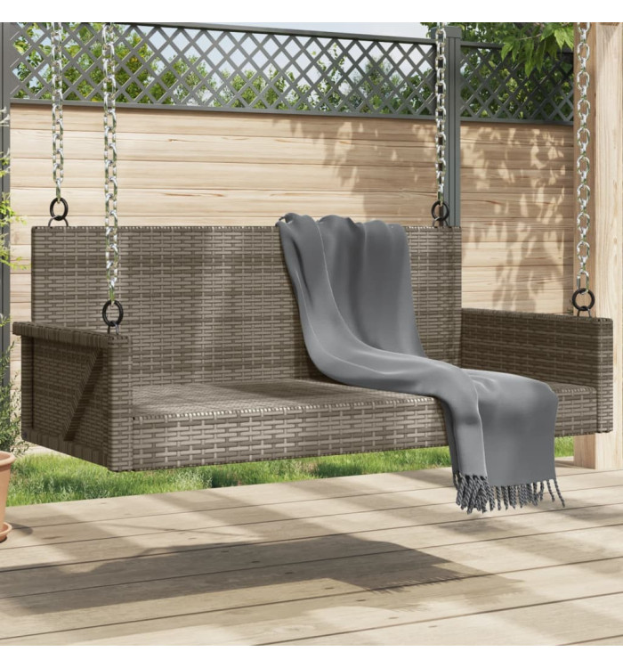 Balancelle gris 119x56x48 cm résine tressée | Mobilier & Déco