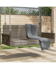 Balancelle gris 119x56x48 cm résine tressée | Mobilier & Déco