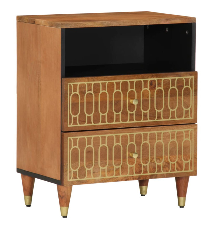 Table de chevet 50x33x62 cm bois de manguier massif | Mobilier & Déco