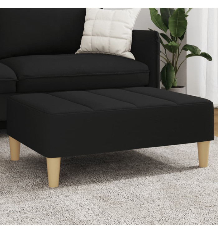 Repose-pied noir 77x55x31 cm tissu | Mobilier & Déco