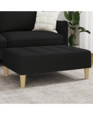 Repose-pied noir 77x55x31 cm tissu | Mobilier & Déco