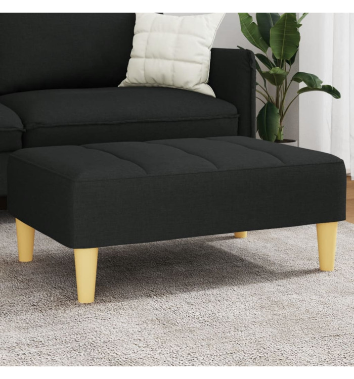 Repose-pied noir 77x55x31 cm tissu | Mobilier & Déco