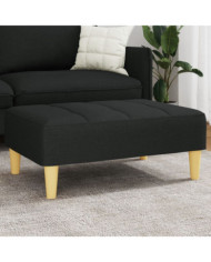 Repose-pied noir 77x55x31 cm tissu | Mobilier & Déco