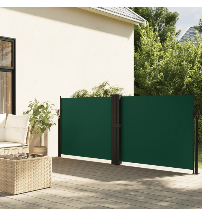 Auvent latéral rétractable vert foncé 100x1000 cm | Mobilier & Déco