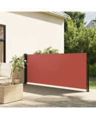 Auvent latéral rétractable terre cuite 140x500 cm | Mobilier & Déco