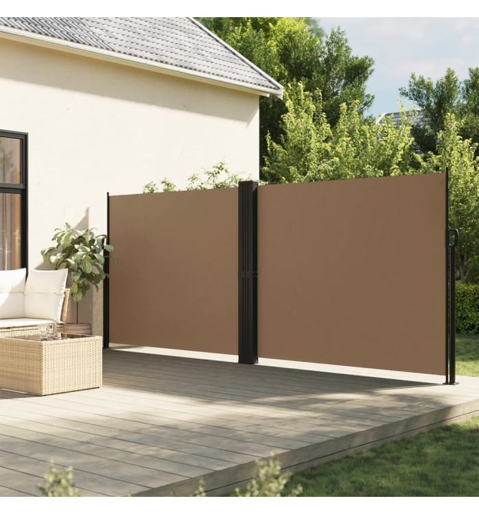 Auvent latéral rétractable taupe 160x600 cm | Mobilier & Déco