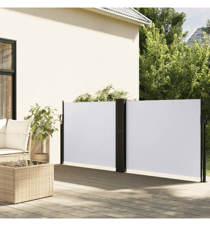 Auvent latéral rétractable blanc 120x600 cm | Mobilier & Déco