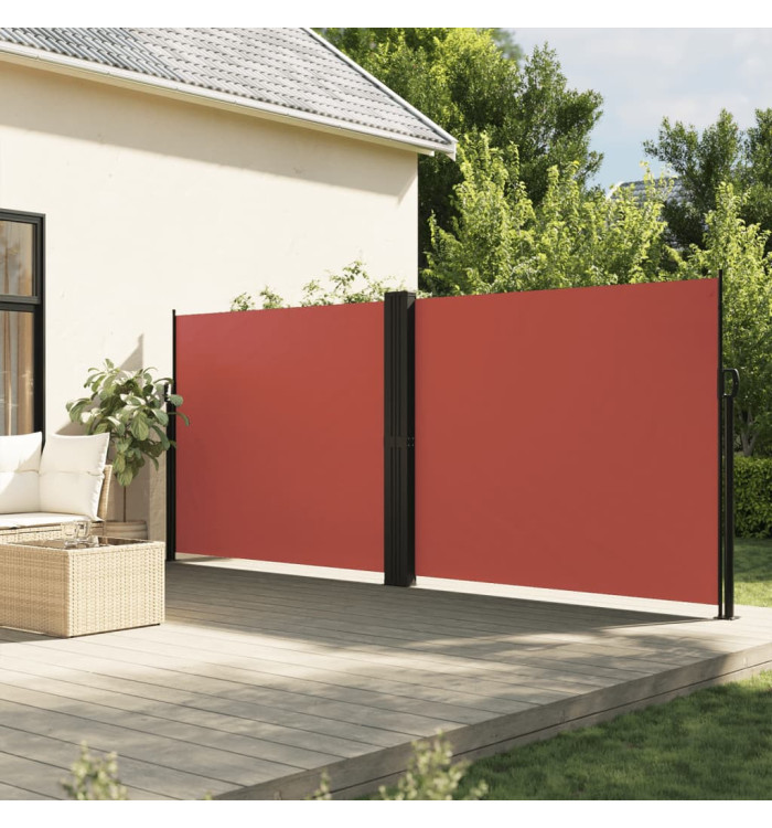 Auvent latéral rétractable terre cuite 160x1000 cm | Mobilier & Déco