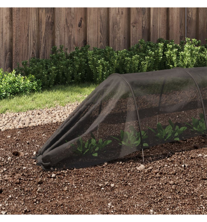 Tunnels en filet 4 pcs noir acier et polyéthylène | Mobilier & Déco