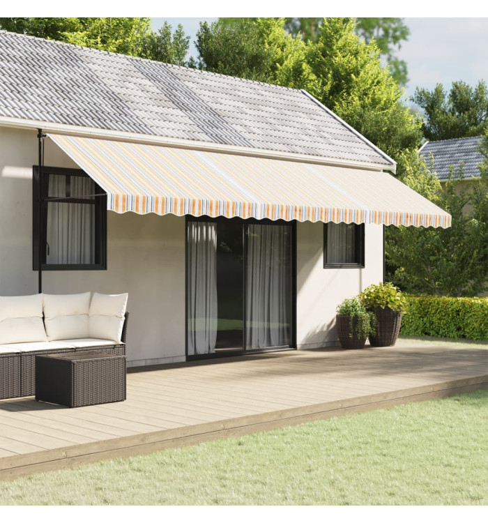 Tissu de remplacement de cantonnière d’auvent multicolore 6 m | Mobilier & Déco