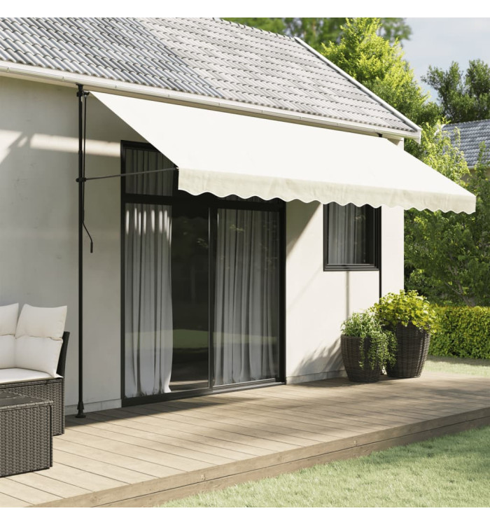 Tissu de remplacement de cantonnière d’auvent rayure crème 4 m | Mobilier & Déco