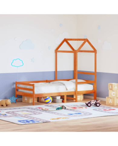 Toit de lit pour enfants 108x70x176,5 cm bois de pin massif | Mobilier & Déco