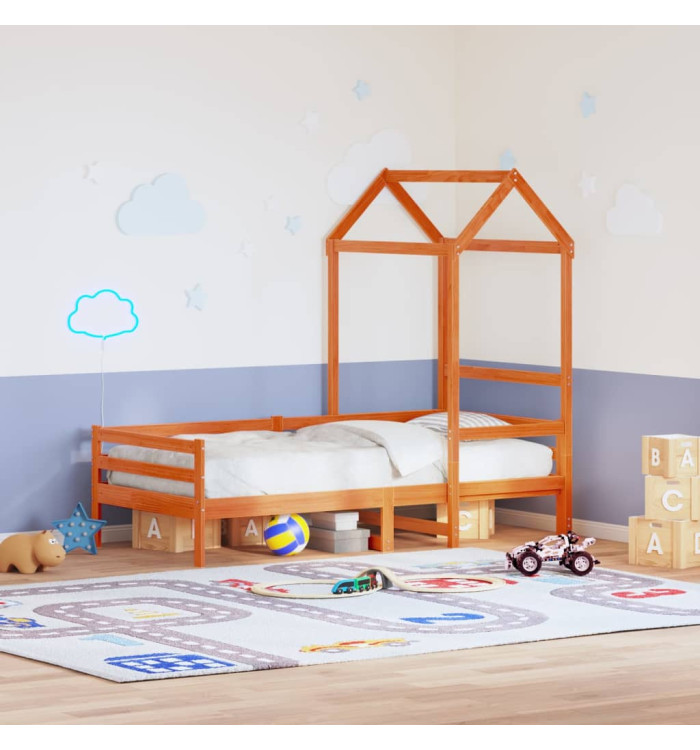 Toit de lit pour enfants 108x70x176,5 cm bois de pin massif | Mobilier & Déco