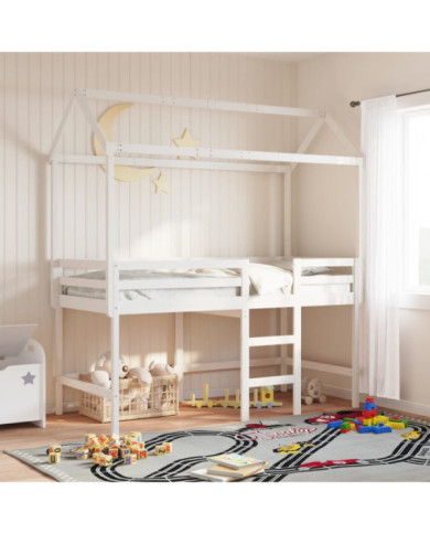 Toit de lit pour enfants 217x95,5x159 cm bois de pin massif | Mobilier & Déco