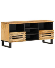 Meuble TV 100x34x46 cm bois massif de manguier brut | Mobilier & Déco