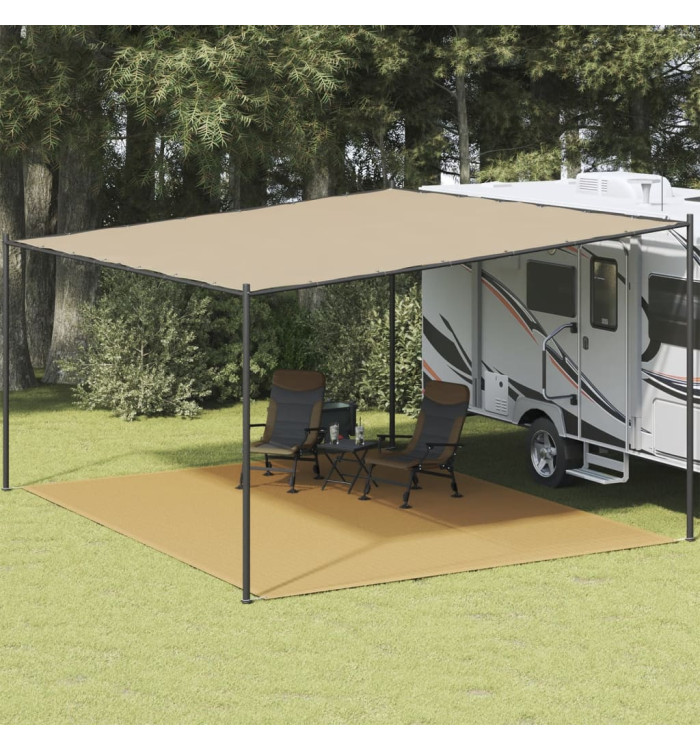 Tapis de tente sable 400x500 cm PEHD | Mobilier & Déco