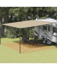 Tapis de tente sable 400x500 cm PEHD | Mobilier & Déco