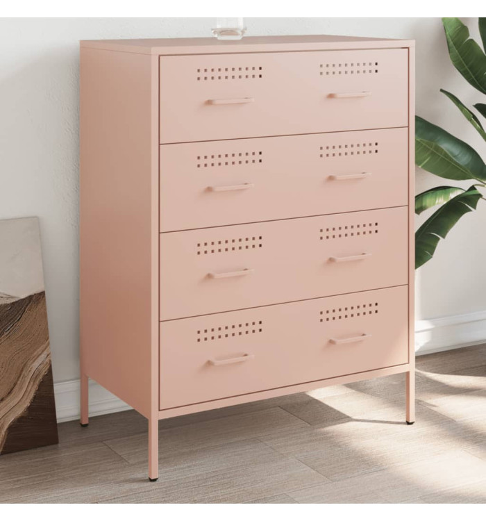 Buffet rose 68x39x89 cm acier | Mobilier & Déco