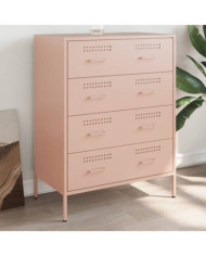 Buffet rose 68x39x89 cm acier | Mobilier & Déco