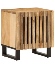Table de chevet 40x34x46 cm bois de manguier massif brut | Mobilier & Déco