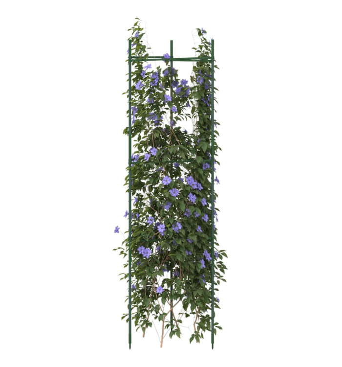 Cages à tomates 4 pcs 116 cm acier et PP | Mobilier & Déco