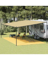 Tapis de tente beige 400x800 cm PEHD | Mobilier & Déco
