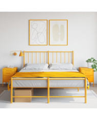 Tables de chevet 2 pcs jaune moutarde 36x39x50,5 cm acier | Mobilier & Déco