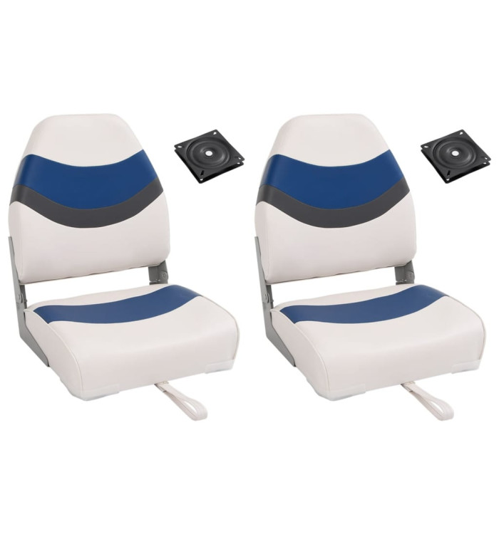 Ensemble de sièges de bateau pliables lot de 4 dossier haut | Mobilier & Déco