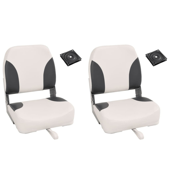 Ensemble de sièges de bateau pliables lot de 4 dossier bas | Mobilier & Déco
