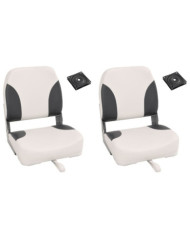 Ensemble de sièges de bateau pliables lot de 4 dossier bas | Mobilier & Déco