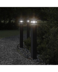 Lampadaire d'extérieur avec sortie noir 80 cm aluminium | Mobilier & Déco