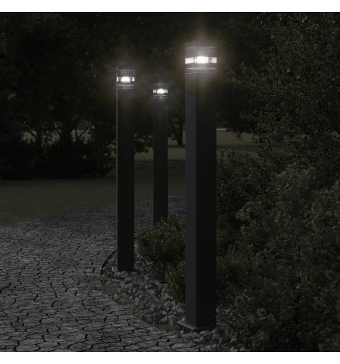 Lampadaire d'extérieur noir 110 cm aluminium | Mobilier & Déco