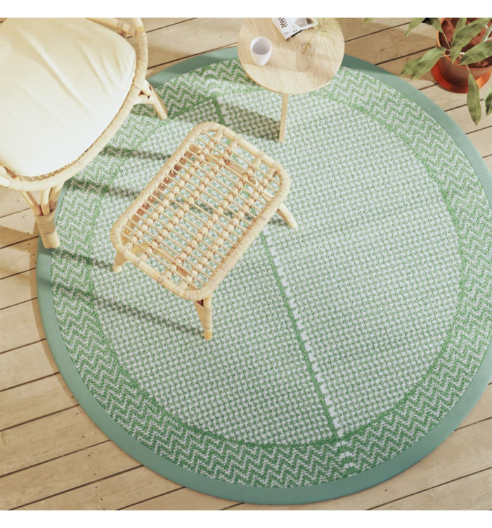 Tapis d'extérieur ARAKIL vert Ø160 cm PP | Mobilier & Déco