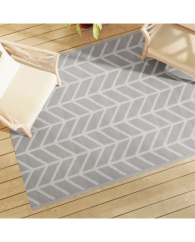 Tapis d'extérieur ARAKIL gris 140 x 200 cm PP | Mobilier & Déco