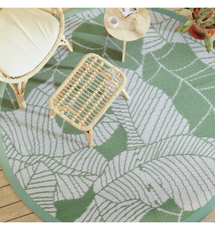 Tapis d'extérieur ARAKIL vert Ø200 cm PP | Mobilier & Déco