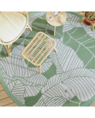 Tapis d'extérieur ARAKIL vert Ø200 cm PP | Mobilier & Déco