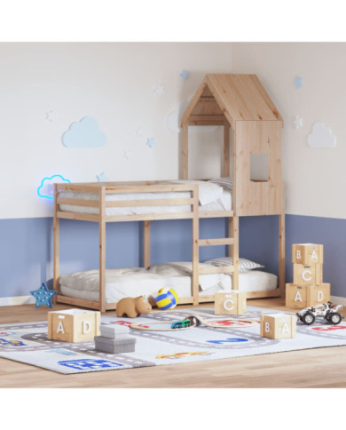 Toit de lit pour enfants 60x99x139,5 cm bois de pin massif | Mobilier & Déco