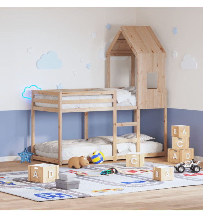 Toit de lit pour enfants 60x99x139,5 cm bois de pin massif | Mobilier & Déco