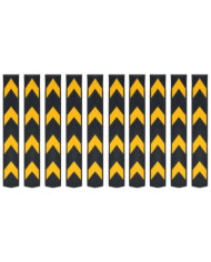 Cornière de protection réfléchissante 10 pcs Caoutchouc 80 cm | Mobilier & Déco