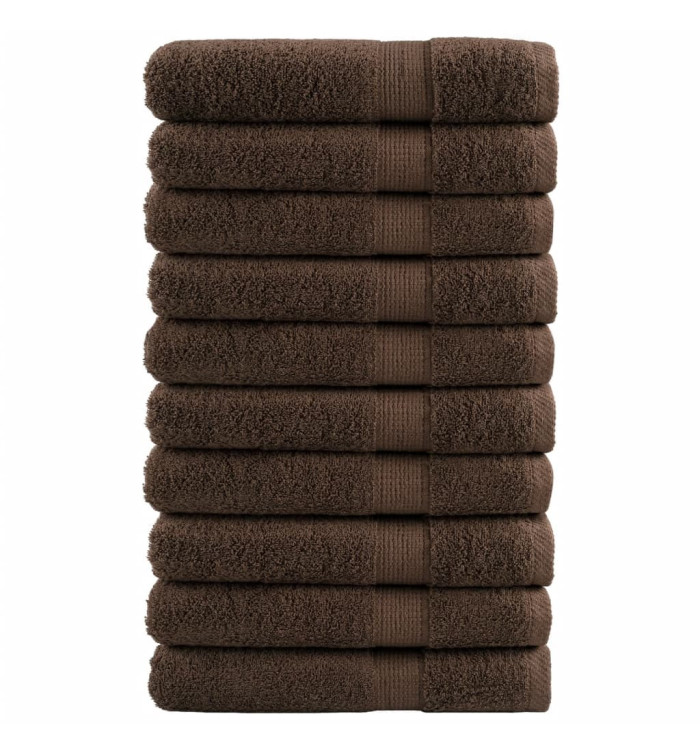 Serviettes de sauna de qualité supérieure SOLUND 10 pcs marron | Mobilier & Déco