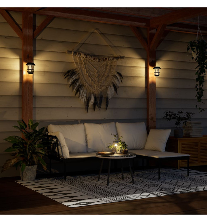 Lanternes murales solaires d'extérieur 2 pcs blanc | Mobilier & Déco