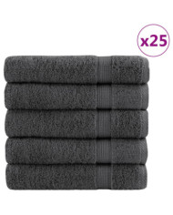 Serviettes de douche de qualité sup. SOLUND 25 pcs anthracite | Mobilier & Déco