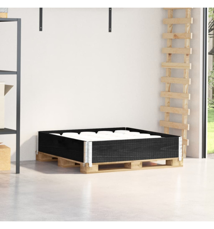 Collier de palette noir 100x100 cm bois de pin solide | Mobilier & Déco