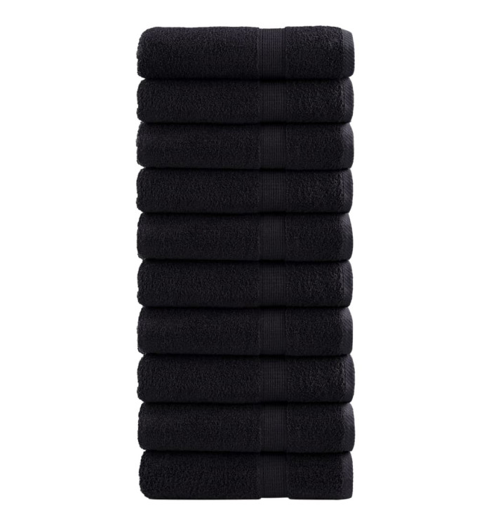 Serviettes de douche de qualité supérieure SOLUND 10 pcs noir | Mobilier & Déco